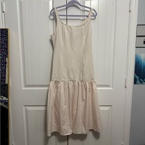 Elegant Cream Midi Dress